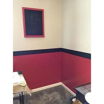 ROSEROSA Peel and Stick PVC Self-Adhesive Wallpaper Border Board Trim Moulding Sticker Solid Black (SG28B : 3.93 Inch X 16.40 Feet)