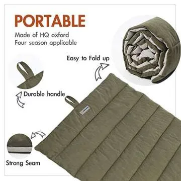 CHEERHUNTING Outdoor Dog Bed, Waterproof, Washable, Large Size, Durable, Water Resistant, Portable and Camping Travel Pet Mat