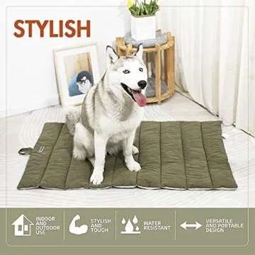 CHEERHUNTING Outdoor Dog Bed, Waterproof, Washable, Large Size, Durable, Water Resistant, Portable and Camping Travel Pet Mat