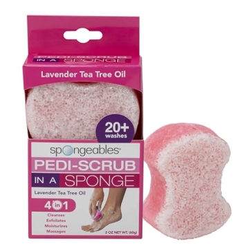 Spongeables Exfoliating Foot Scrubber Sponge - Lavender