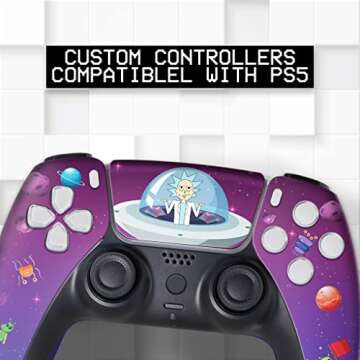Ricky - Morty Custom PS-5 Controller Wireless compatible with Play-Station 5 Console by BCB Controll...