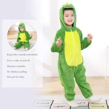 TONWHAR Kids' Dinosaur Costume for Toddlers 4-5T