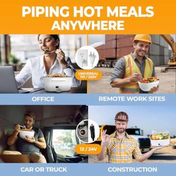 FORABEST Electric Lunch Box | 80W Portable Food Warmer