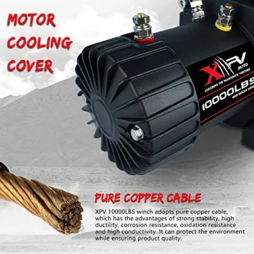XPV AUTO 10000 lb Electric Winch Waterproof IP67 Off-Road