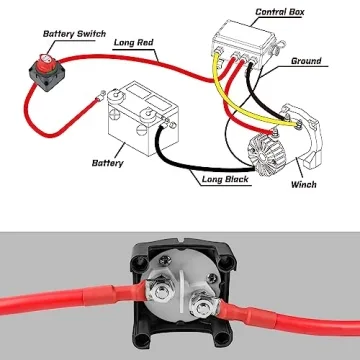 XPV AUTO 10000 lb Electric Winch Waterproof IP67 Off-Road
