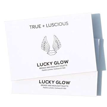 Lucky Glow Palette by True + Luscious - Talc Free - Vegan, Cruelty Free, Paraben Free. Multi-use Hig...