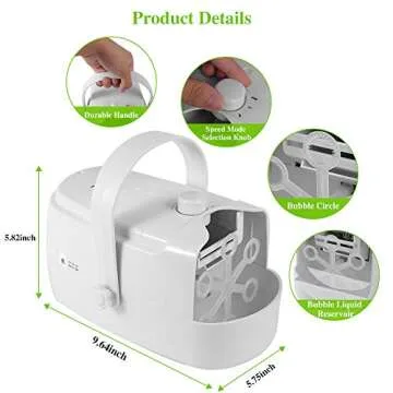 EASYCEL Bubble Machine - Automatic Portable Bubble Maker