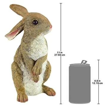 Hopper the Bunny Standing Rabbit Garden Statue 11 Inches