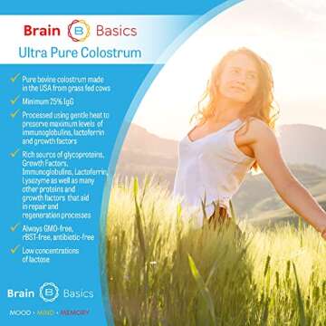 Brain Basics Ultra-Pure Colostrum Powder - Immune, Gut, Brain Health