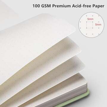 RETTACY Bullet Dotted Journal A5 with 320 Numbered Pages