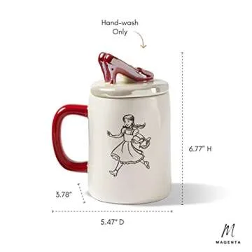 Rae Dunn WIZARD OF OZ “THERE’S NO PLACE LIKE HOME” Mug and Ruby-Red-Slipper Top