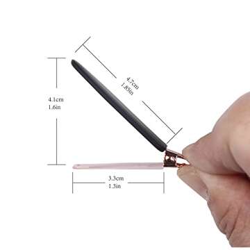 minihope 12 pieces No Bend Hair Clips, No Crease Curl Pin Clips for Makeup Application，2022 style, non-slip.Hair won't get caught between plastic attached to metal. (Morandi)…