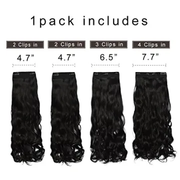 REECHO 20" Curly Wavy Clip-in Hair Extensions Set