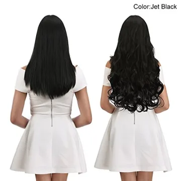 REECHO 20" Curly Wavy Clip-in Hair Extensions Set