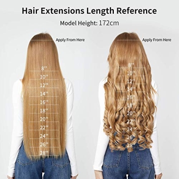 REECHO 20" Curly Wavy Clip-in Hair Extensions Set