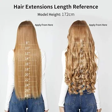 REECHO 20" Curly Wavy Clip-in Hair Extensions Set