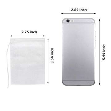 400 Pcs Tea Filter Bags Disposable Empty Tea Bags Cotton Drawstring Seal Tea Infusers Bag for Loose Leaf Teal