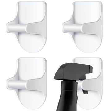 Taiyin 4 Pcs Wall Mount Spray Bottle Hooks - Adhesive Organizer for Kitchen & Bathroom