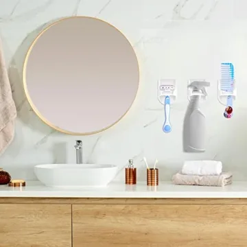 Taiyin 4 Pcs Wall Mount Spray Bottle Holder for Space Saving