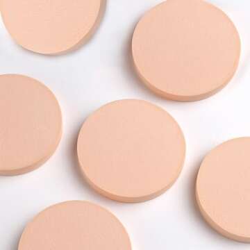 ICSTM 25 Pcs Makeup Sponge Facial Powder Puff Beauty Eye Face Foundation Blender Facial Smooth Powder Puff Cosmetics Blush Applicators Sponges Suitable for all Skin Types (25)
