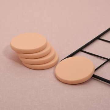 ICSTM 25 Pcs Makeup Sponge Facial Powder Puff Beauty Eye Face Foundation Blender Facial Smooth Powder Puff Cosmetics Blush Applicators Sponges Suitable for all Skin Types (25)