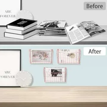 superbpag Wall File Organizer in Elegant Rose Gold