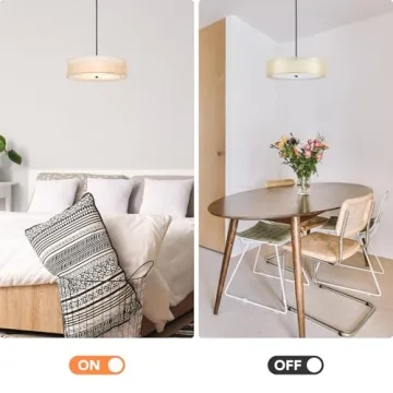 VONLUCE Adjustable 3-Light Drum Chandelier