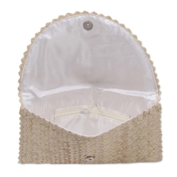 Artisan Handmade Palm Leaf Clutch Bag from NOVICA