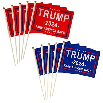 TSMD Trump 2024 Mini Stick Flags for Every Occasion