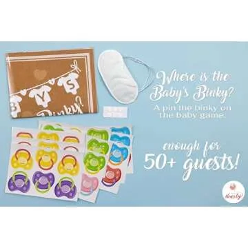 Party Hearty Funny Baby Shower Games: Pin The Pacifier & Dummy On The Baby, Where's The Binky