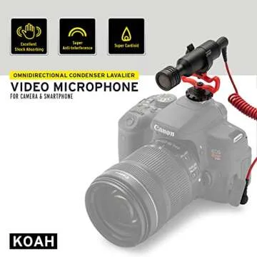 Koah Condenser Microphone for All Camera Types and Vlogging