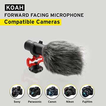 Koah Condenser Microphone for All Camera Types and Vlogging