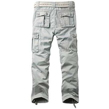 Match Men's Casual Wild Cargo Pants Outdoors Work Wear #6531(30,Light Gray)
