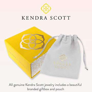 Kendra Scott Elisa Pendant Necklace for Women, Fashion Jewelry, Gunmetal, Black Drusy