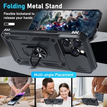 Durable Janmitta Phone Case for iPhone 14 & 13 with Unique Camera Cover and Screen Protector