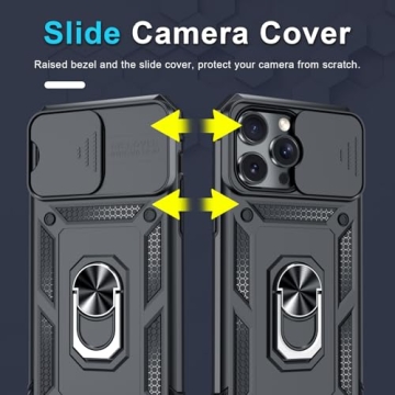 Janmitta iPhone 14 & 13 Case with Kickstand and Protector