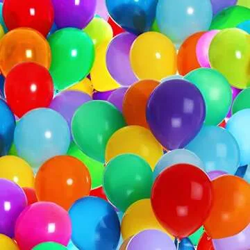 Holicolor 150pcs Balloons 5 Inch 12 Assorted Colors Rainbow Latex Balloons for Party Birthday Baby Shower Anniversary Festival Arch Garland Decoration