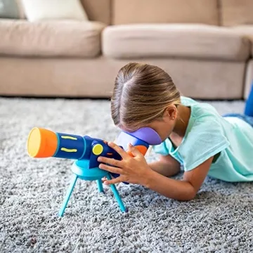 Educational Insights GeoSafari Jr. Talking Telescope (English & Asian Audio Version) - Telescope for Kids, STEM Toys, Interactive Learning for Kids Ages 4+, Space Toys for Kids