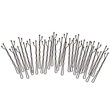 Laicky Bobby Pins, 200Count Brown Hair Pins Hairpins with Box for Women Lady Girls Kids Hair Pin Invisible Wave Hairgrip Barrette Hairclip Bulk Hair Accessories (Brown,2.2 Inch)