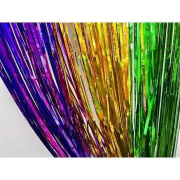 Mardi Gras Metallic Fringe Table Skirts - Vibrant Decor