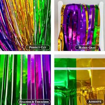 Mardi Gras Metallic Fringe Table Skirts - Vibrant Decor