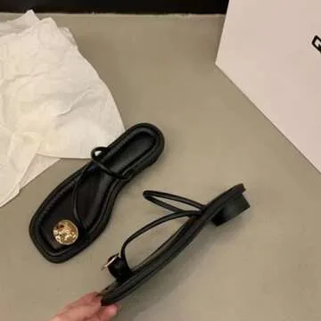 Trendy Women's Strappy Leather Sandals for Summer Style