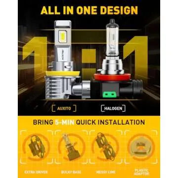 AUXITO H11 LED Bulbs 900% Brightness Pack of 2