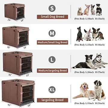 DONORO 30-Inch Dog Crate Kit with Cover for Puppies