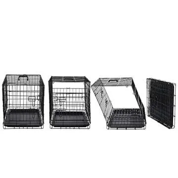 DONORO 30-Inch Dog Crate Kit with Cover for Puppies