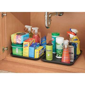 iDesign Under Sink Tray Set - Durable & Versatile Solution
