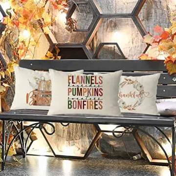 GAGEC Fall Pumpkin Pillow Covers for Cozy Autumn Decor