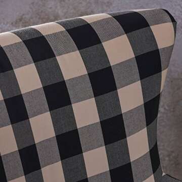 Christopher Knight Home Arador Fabric Club Chair, Black / White Plaid 30D x 30.25W x 36.25H in