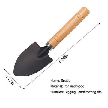 Huture Mini 3pcs Durable Spade Shovel Rake for Plant Potted Flowers Seedlings Loose Soil Erramientas...