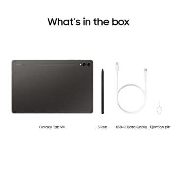 SAMSUNG Galaxy Tab S9+ Plus 12.4” 512GB WiFi 7 Android AI Tablet, Snapdragon 8 Gen 2 Processor, AMOLED Screen, S Pen Included, Long Battery Life, Auto Focus Camera, Durable, US Version, 2023, Graphite